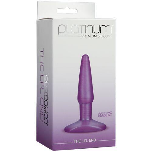 Platinum The Lil' End Non-Vibrating Butt Plug - Purple or Charcoal - Boink Adult Boutique www.boinkmuskoka.com