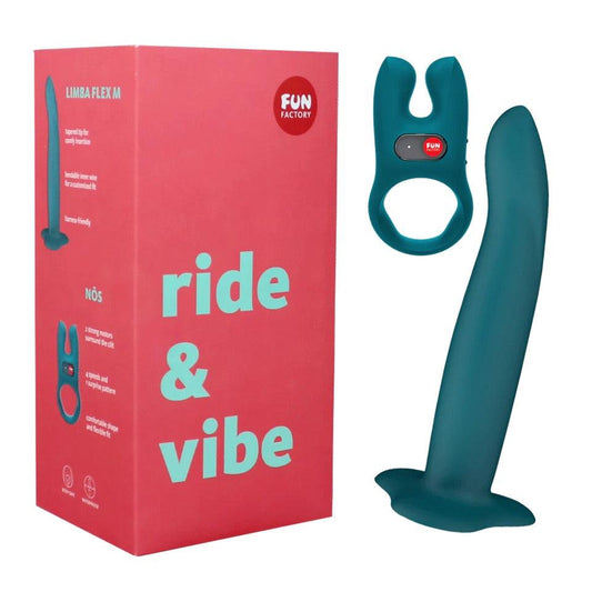 RIDE & VIBE - Fun Factory Gift Set with NOS Cock ring & Limba Flex Dildo in Medium - Boink Adult Boutique www.boinkmuskoka.com