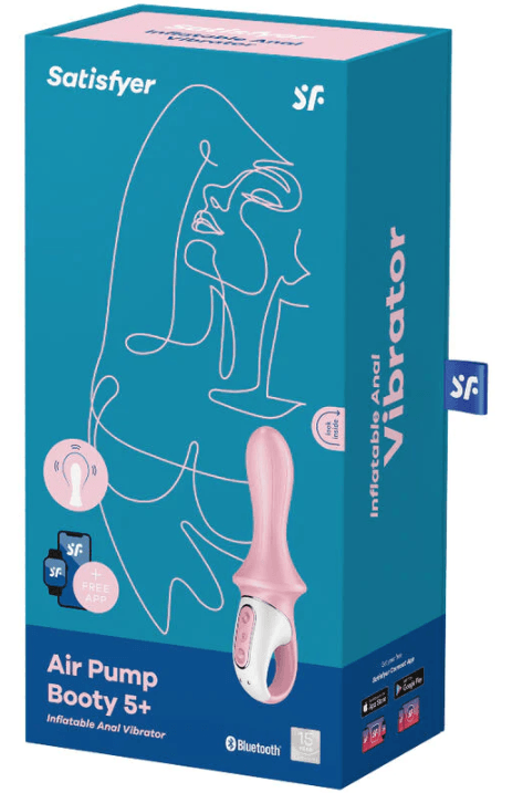 Satisfyer Air Pump Booty 5+ - Inflatable Anal Vibe - Pink - Boink Adult Boutique www.boinkmuskoka.com Canada