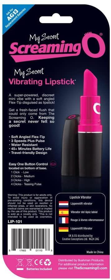 ScreamingO - Vibrating Lipstick - In-Store/Curbside Pickup Item - Boink Adult Boutique www.boinkmuskoka.com