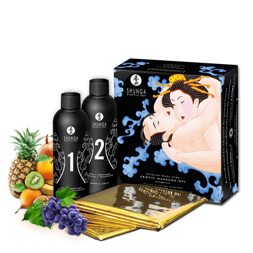 Shunga - Erotic Massage Gel in Exotic Fruit/Sparkling Strawberry Wine - Curbside Pickup Options - Boink Adult Boutique www.boinkmuskoka.com