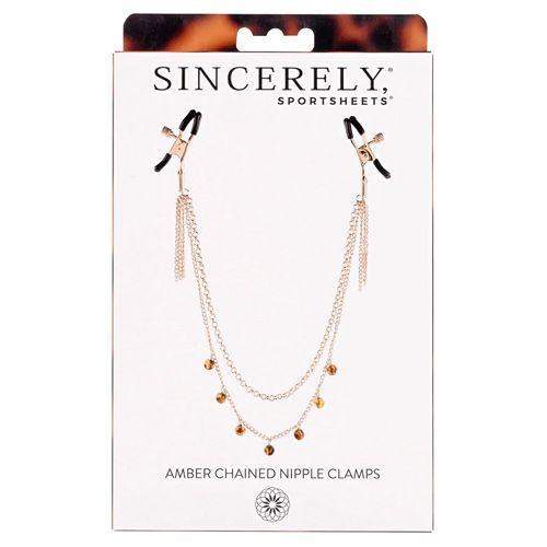 Sincerely - Amber Chain Nipple Jewelry - Boink Adult Boutique www.boinkmuskoka.com Canada