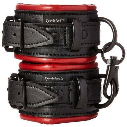 Sportsheets - Saffron Cuffs - Black/Red - Boink Adult Boutique www.boinkmuskoka.com