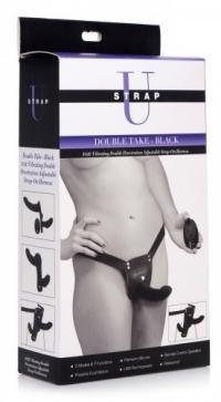 Strap U Double Take 10X Double Penetration Vibrating Strap-on Harness - 2 Colours - Boink Adult Boutique www.boinkmuskoka.com