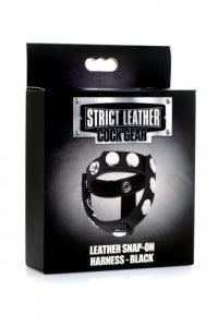 Strict Leather Cock Gear Leather Snap-on Cock Harness - Black - Boink Adult Boutique www.boinkmuskoka.com