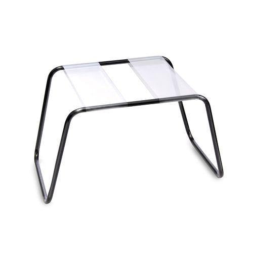 The Incredible Sex Stool positional aid - Black/Clear - Boink Adult Boutique www.boinkmuskoka.com