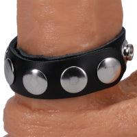 The Leather 5 Snap Cock Ring by Rock Solid - Boink Adult Boutique www.boinkmuskoka.com Canada