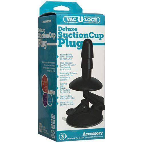 Vac-U-Lock - Deluxe Suction Cup Plug Accessory - Black - Boink Adult Boutique www.boinkmuskoka.com Canada