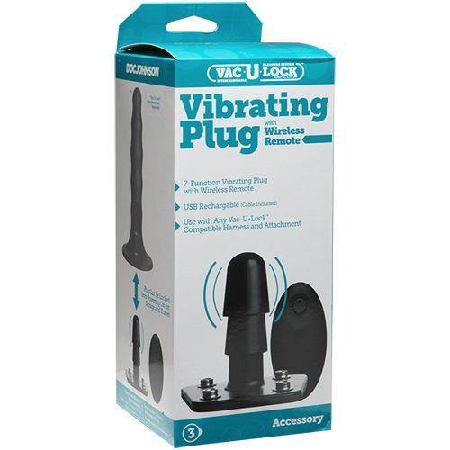 Vac-U-Lock Vibrating Plug With Snaps and Wireless Remote - Boink Adult Boutique www.boinkmuskoka.com