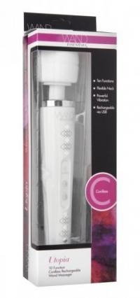 Wand Essentials - Utopia 10 Function Cordless Rechargeable Wand Massager - Boink Adult Boutique www.boinkmuskoka.com