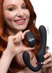 XR - Mighty Rider 10X Vibrating Silicone Strapless Strap-On - Black - In-Store/CurbsidePickup Item - Boink Adult Boutique www.boinkmuskoka.com