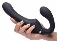 XR - Mighty Rider 10X Vibrating Silicone Strapless Strap-On - Black - In-Store/CurbsidePickup Item - Boink Adult Boutique www.boinkmuskoka.com
