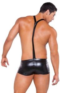 Zeus Wet Look Suspender Shorts O/S - Boink Adult Boutique www.boinkmuskoka.com
